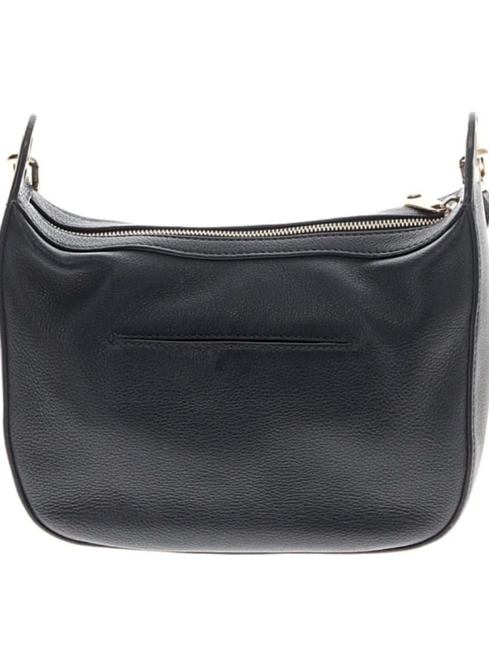 Michael Kors Raven Medium Pebbled Leather Crossbody Bag Dark Navy Gold - Picture 4 of 10
